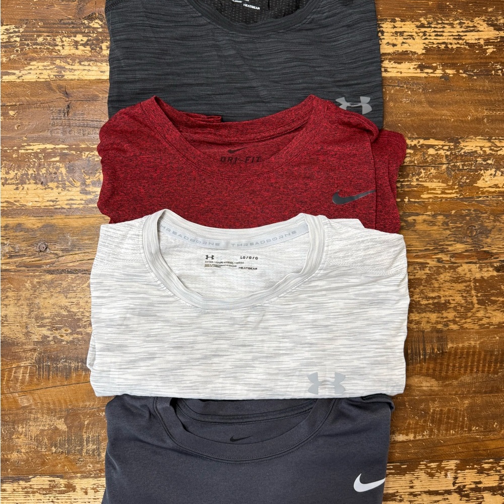 Under Armour  and Nike Men's Performance Shirt - Red, Gray, Black